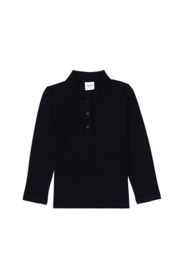 K_z _ocuk Siyah Polo Yaka Basic Sweatshirt Sepette S_rpriz _ndirim - U.s. polo assn фото 2
