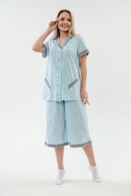 Пижама женская из кулирки Ворожея голубой - Амадэль фото 4