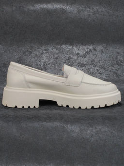 03-PDD178-2 LIGHT BEIGE Лоферы женские (натуральная кожа)