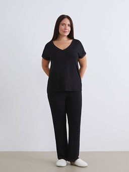 V Yaka Kad?n Pijama Tak?m?