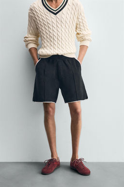 CONTRAST TOWELLING BERMUDA SHORTS - Zara фото 11