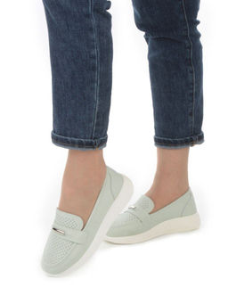 03-PDL 205-3 LT. GREEN Полуботинки женские (натуральная кожа) - Фабричный китай фото 2