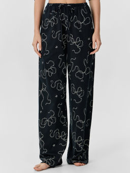 Комплект домашний женский черный с принтом - Mark formelle фото 4