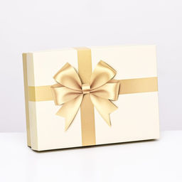 Подарочная коробка сборная Золотой бант 21 х 15 х 5,7