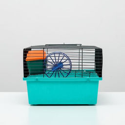 Клетка для грызунов Пижон №4, с этажом, укомплектованная, 37х26х18 см, бирюзовая  фото 2