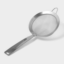 Сито для просеивания Доляна Zero, d=15 см, с ручкой, нержавеющая сталь, серебристое