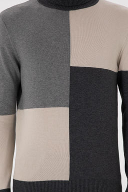 Erkek Slim Fit Yar_m Bal_k__ Yaka Koyu Ye_il Kazak - U.s. polo assn фото 6