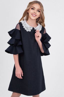 Школьное платье с добавлением вискозы для девочки Happyfox