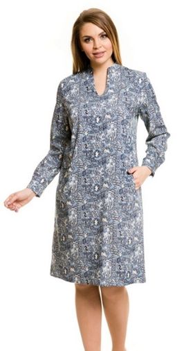 Платье 787 серо-голубой