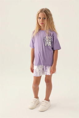 Сиреневый пижамный комплект для девочки - U.s. polo assn фото 2
