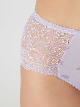 Цена за 2 штуки! Трусы женские макси кружевные с принтом в сердечко - Mark formelle фото 5