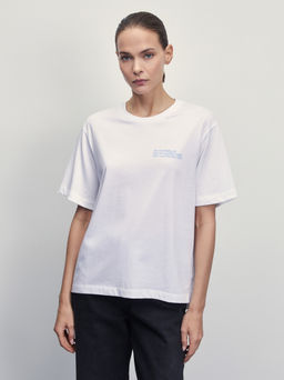 Футболка из хлопка с принтом / Zarina  фото 3