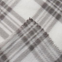 Плед флисовый «Экономь и Я. Клетка», 150×130 см, флис 160 г/м², чёрно-белый