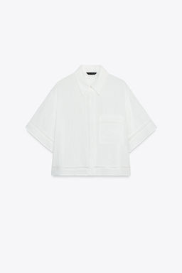 HEMSTITCH SHORT SHIRT - Zara фото 18