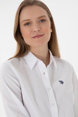 Kad_n Beyaz Uzun Kollu Basic G_mlek Sepette S_rpriz _ndirim - U.s. polo assn фото 3