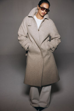 Abrigo oversize en mezcla de lana - H&m фото 4
