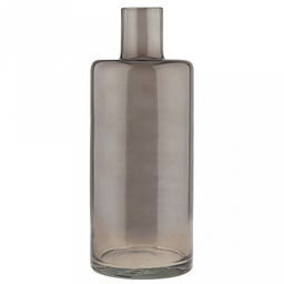 "Дымка" Ваза для цветов стеклянная "Бутылочная" 2,4л, д12см, h30см, форма бутылка, средняя (Россия)