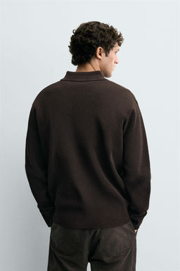 CHENILLE KNIT POLO SHIRT - Zara фото 3