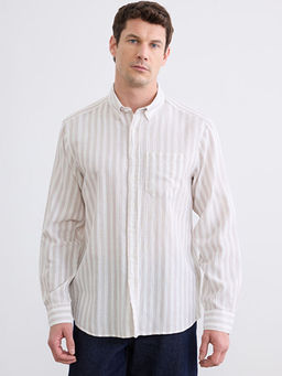 Regular Fit ?izgili Arm?rl? Erkek G?mlek