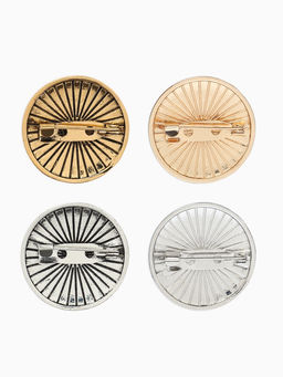 Цена за 12 шт. Брошь «Конгрев Листья», МИКС