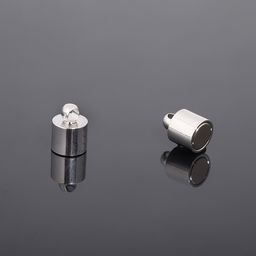 Замок-концевик магнитный 16?6 мм, d петель=1.5 мм (набор 3 шт.), цвет стальной