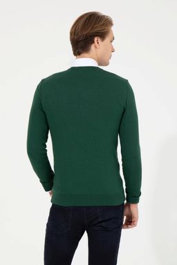 Мужской зеленый трикотажный свитер Basic - U.s. polo assn фото 5