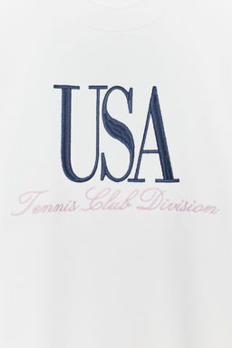 COTTON SWEATSHIRT WITH SLOGAN - Zara фото 8