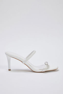 Trendyol Shoes Siyah Toka Detayl? Cift Kullan?ml? Ince Topuklu Badem Burun Kad?n Topuklu Sandalet TAKSS25TO00010 - Trendyolmilla фото 14
