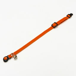 Ошейник кошачий мягкий с бубенчиком, 30 х 1 см, текстиль, оранжевый - Пижон фото 4