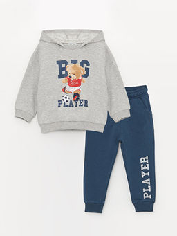 Uzun Kollu Erkek Bebek Hoodie ve E?ofman Alt? 2li Tak?m