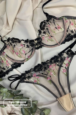 1389 ЧЕРНЫЙ КОМПЛЕКТ БЕЛЬЯ