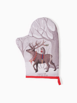 Кухонный набор «Этель. Лесные звери»: варежка-прихватка 20×28 см, прихватка 19×19 см