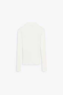 RIBBED POLO NECK T-SHIRT - Zara фото 6