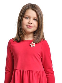 Брошь Цветочек PR3611 бежевый