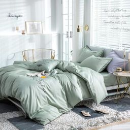 КПБ Mency однотонный с вышивкой MENO005 1.5 спальный