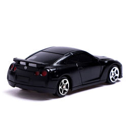 Машина металлическая NISSAN GT-R (R35),1:64, цвет чёрный матовый - Автоград фото 3