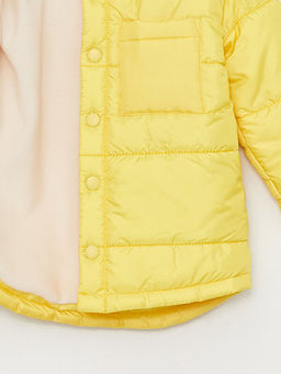 Polo Yaka Kendinden Desenli Erkek Bebek Mont