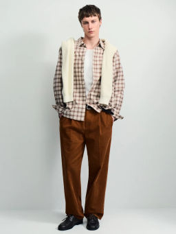 Рубашка в клетку из 100% хлопка / Zarina  фото 2