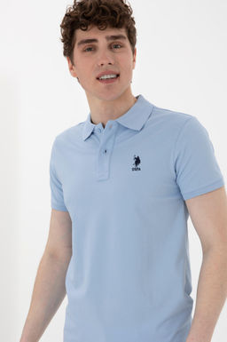 Erkek Slim Fit Polo Yaka A__k Mavi Basic Ti__rt Sepette S_rpriz _ndirim - U.s. polo assn фото 3