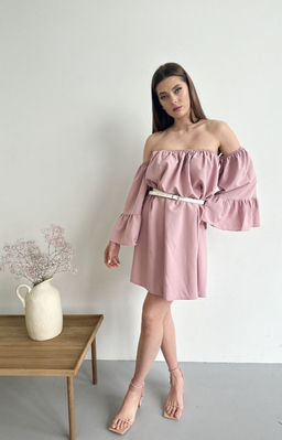 Платье AURA 3208-170 ПЫЛЬНО-РОЗОВЫЙ