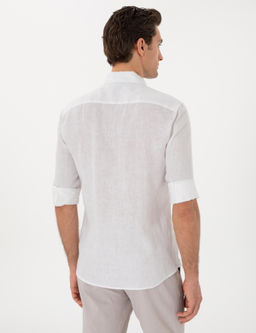 Beyaz Slim Fit Uzun Kollu G_mlek - Cacharel фото 5
