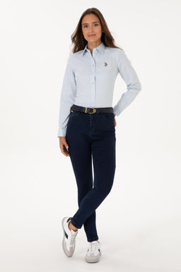 Kad_n A__k Mavi Uzun Kollu Basic G_mlek Sepette S_rpriz _ndirim - U.s. polo assn фото 4