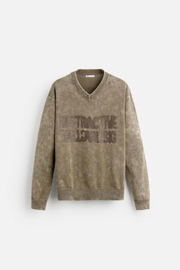 SLOGAN PRINT SWEATER - Zara фото 6
