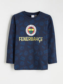 Bisiklet Yaka Fenerbah?e Bask?l? Erkek ?ocuk Pijama Tak?m?
