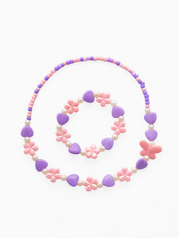 Цена за 2 шт. Набор детский Выбражулька «Ромашки с бабочкой», 2 предмета: бусы, браслет, МИКС