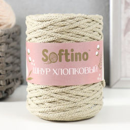 Шнур для вязания без сердечника 70% хлопок, 30% полиэстер ширина 3мм 100м/160±10гр (133)