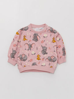 Bisiklet Yaka Uzun Kollu Dumbo Bask?l? K?z Bebek Sweatshirt ve Tayt 2li Tak?m - Waikiki фото 2