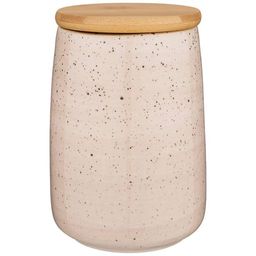 БАНКА С ДЕРЕВЯННОЙ КРЫШКОЙ BRONCO NATURE 17*12 СМ 1240 МЛ КРЕМОВАЯ