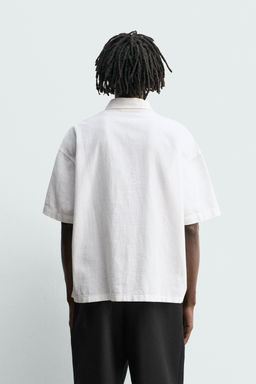 EMBROIDERED COTTON - LINEN SHIRT - Zara фото 3