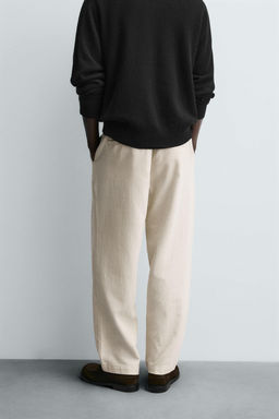 TEXTURED RELAXED FIT TROUSERS - Zara фото 13